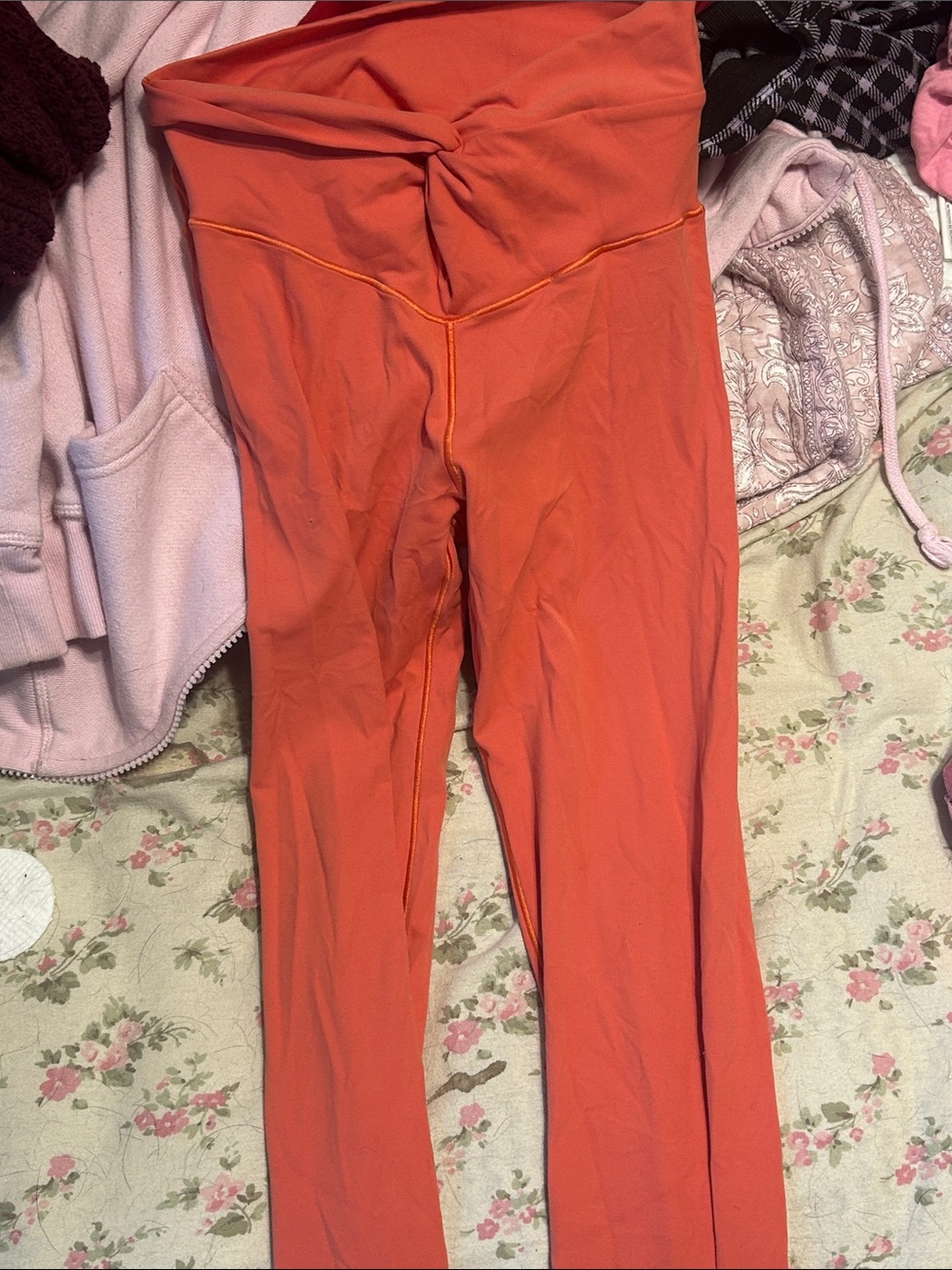 aerie Orange High-Waist Leggings